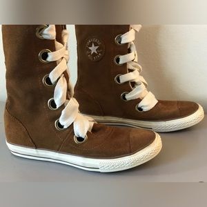 CONVERSE ALL STAR Chuck Taylor Fall Suede Leather Winter Shoes W Sz 7 EUC